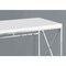 Homeroots 29.75 in. Glossy White Particle Board & Chrome Metal Computer Desk 333408 - alternate 3